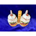 Vintage NASCO Japan Handpainted Ceramic Salt & Pepper Shakers w/Caddy