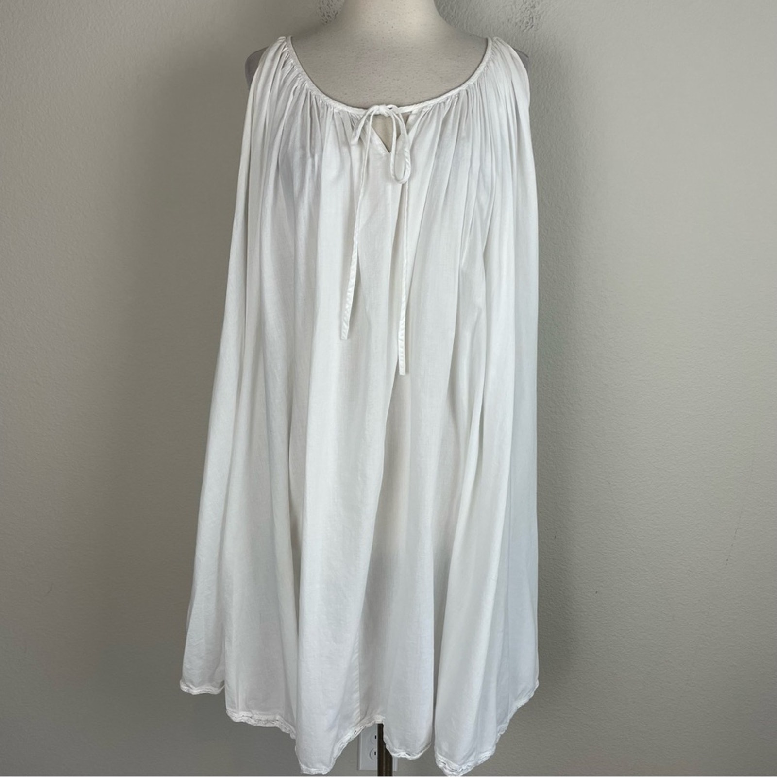 Zadig &voltaire new Ruves Voile white sundress with lace detailing on hem Medium
