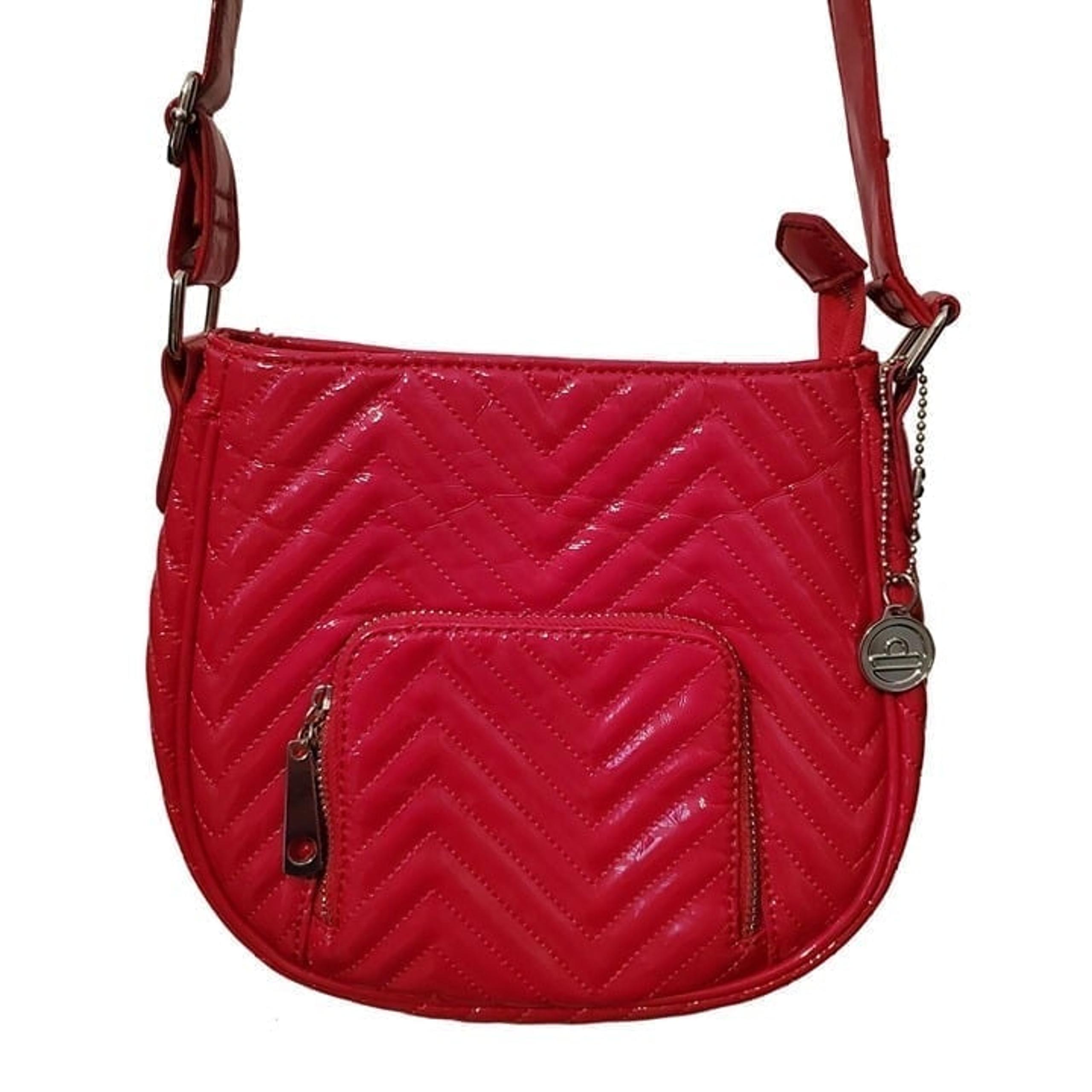 Big Buddha Hot Pink Quilted Crossbody Purse With Adjustable Strap & Zip Pocket