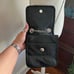 Vintage Henri Bendel Black Crossbody Purse Leather Tiger Print Flap Chain Strap