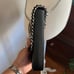 Vintage Henri Bendel Black Crossbody Purse Leather Tiger Print Flap Chain Strap