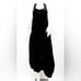 Cotton Hippie Solid Black Color Balloon Legs Bohemian Overalls XXL
