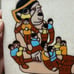 Pueblo Storyteller Vintage Ceramic Tile Trivet Fiesta Brand 1980s Art Pottery