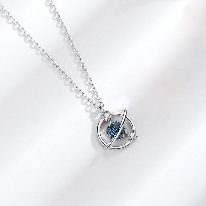 Fantasy universe planet necklace female
