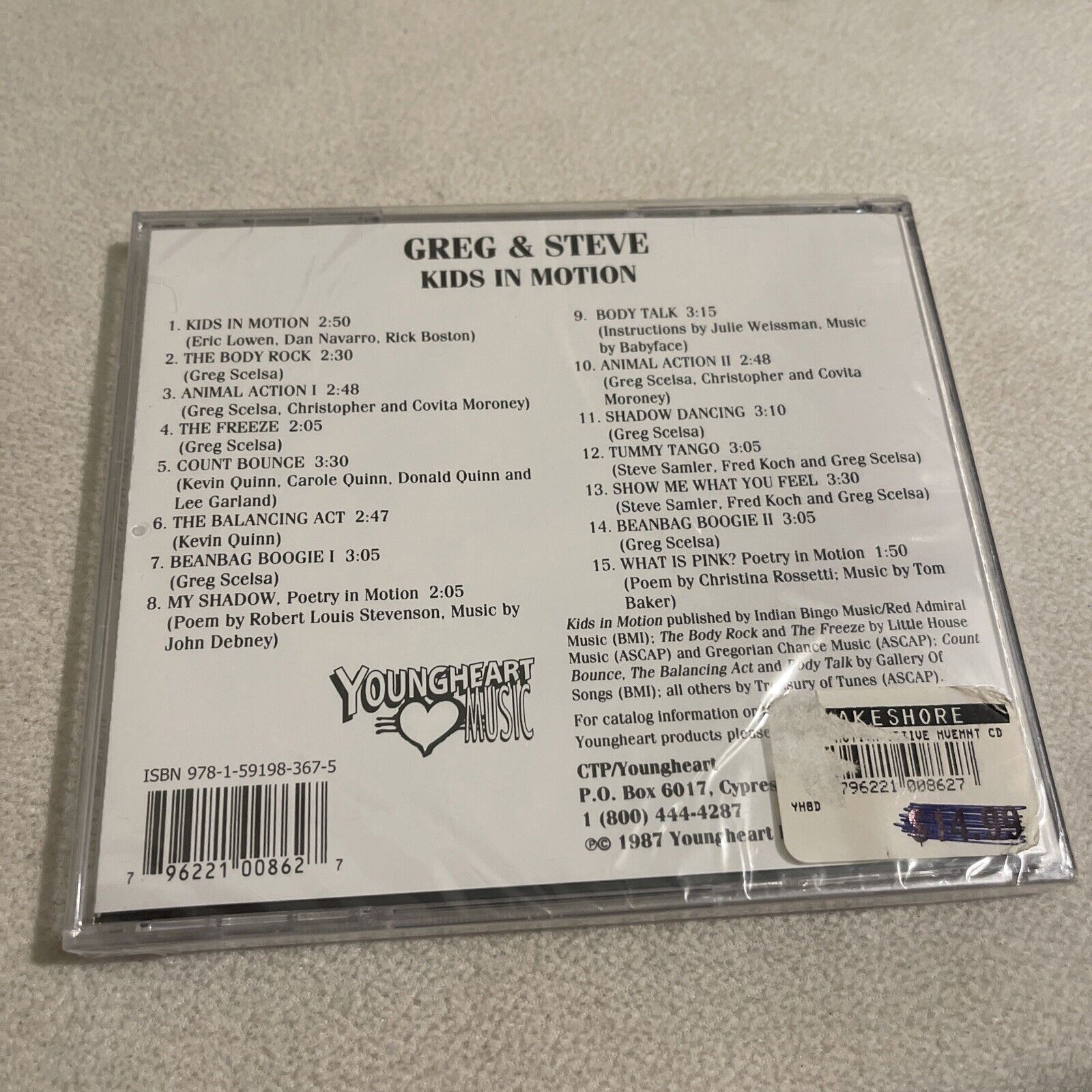 Kids in Motion - Audio CD By Greg & Steve -