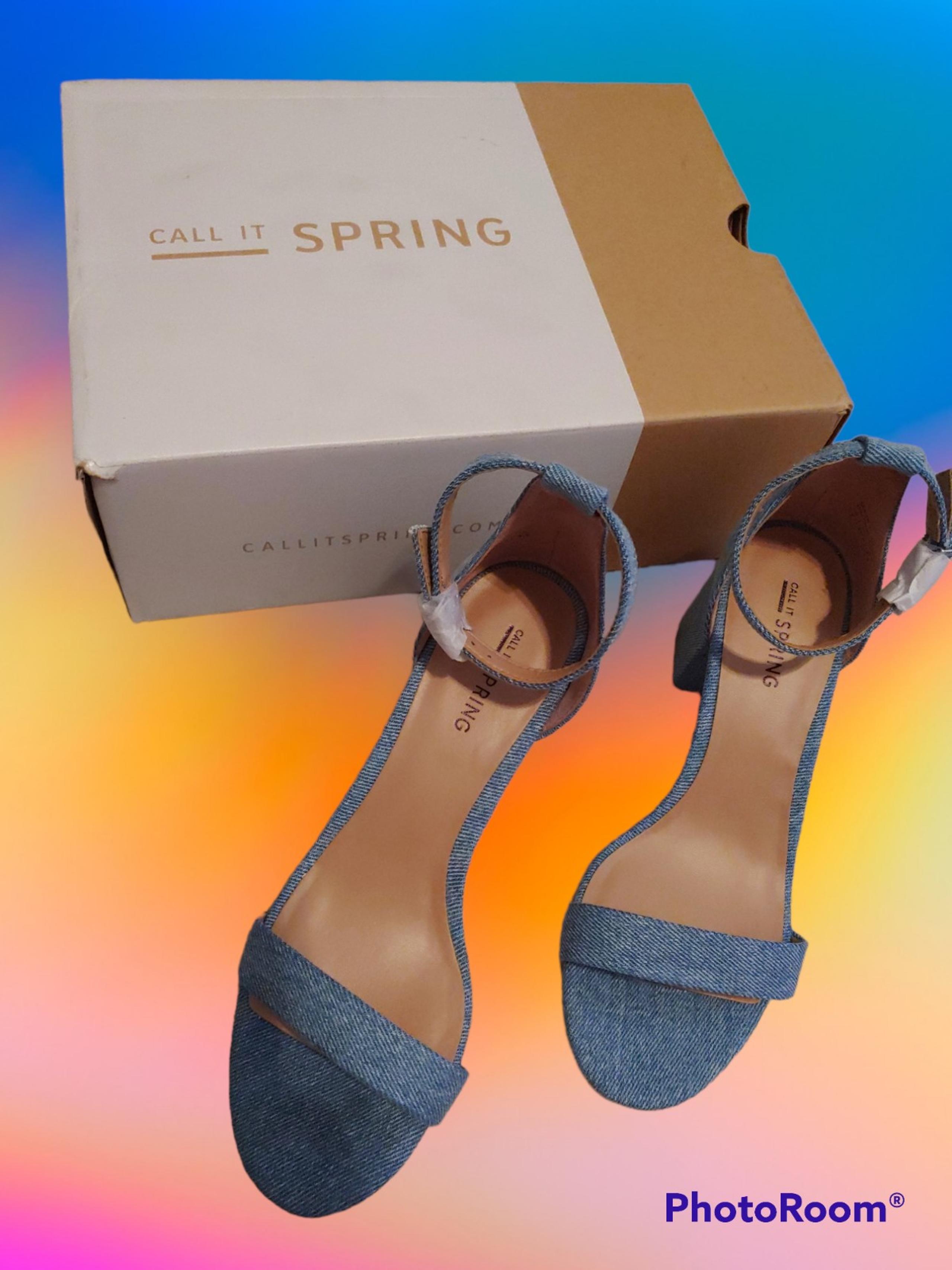 Call it spring blue sandals with heels women 7