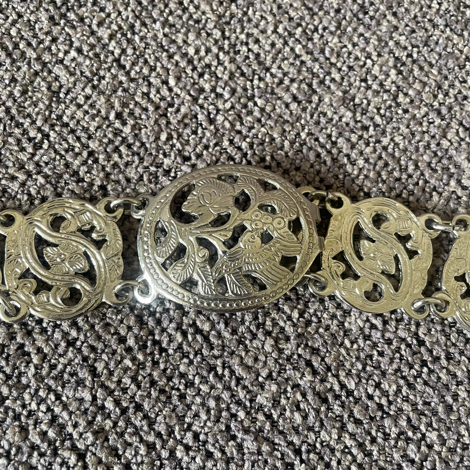 Vintage metal adjustable waist chain belt