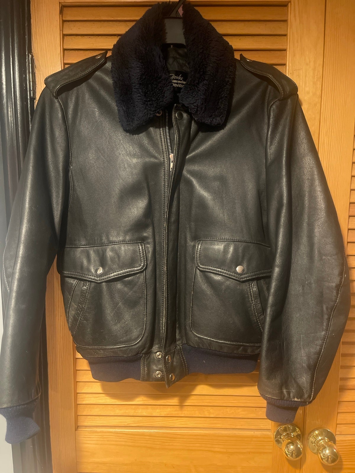 vintage 1970s Hein Gericke for Harley Davidson leather bomber jacket
