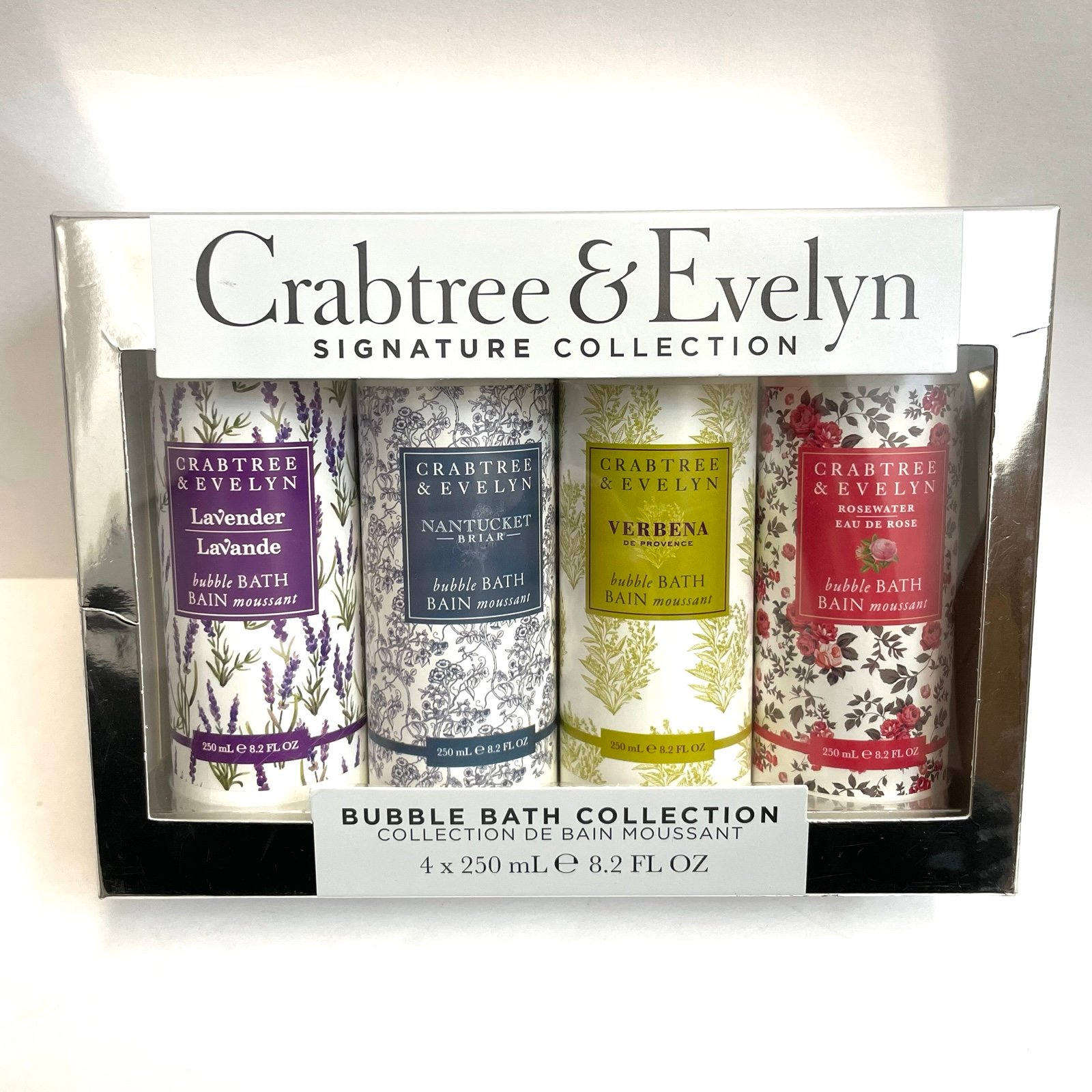 Crabtree & Evelyn Signature Bubble Bath Collection 4 Pack 8.2 oz each