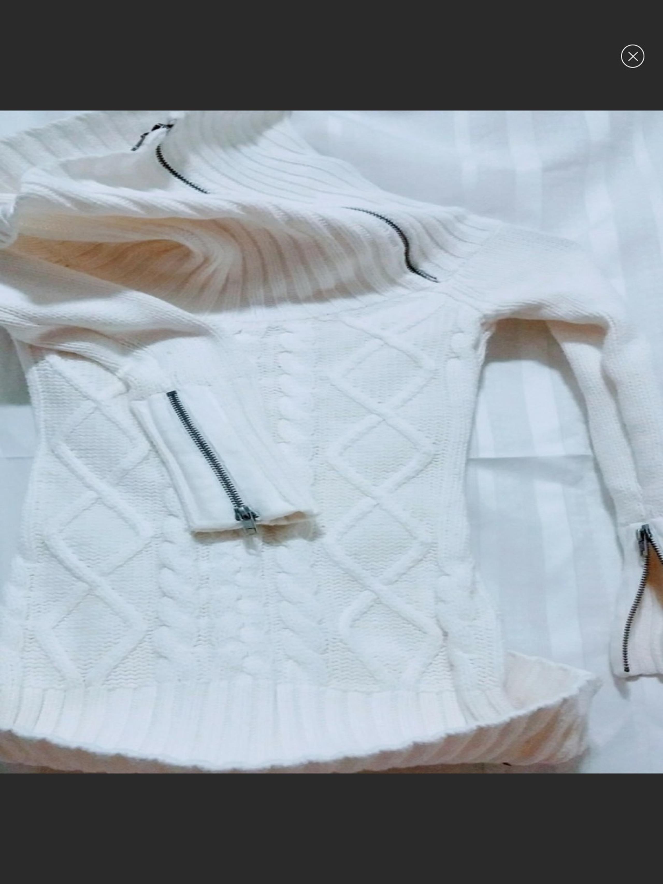 Cable Knit Zip Turtleneck Pullover Swea