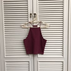 New! Burgundy String Halter in Red Wine