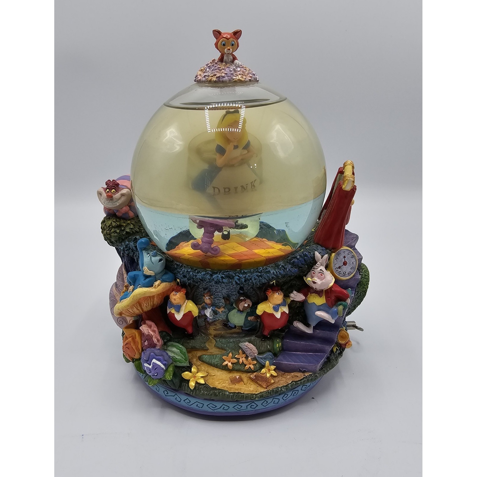 Walt Disney Alice in Wonderland All in The Golden Afternoon Snow Music Globe