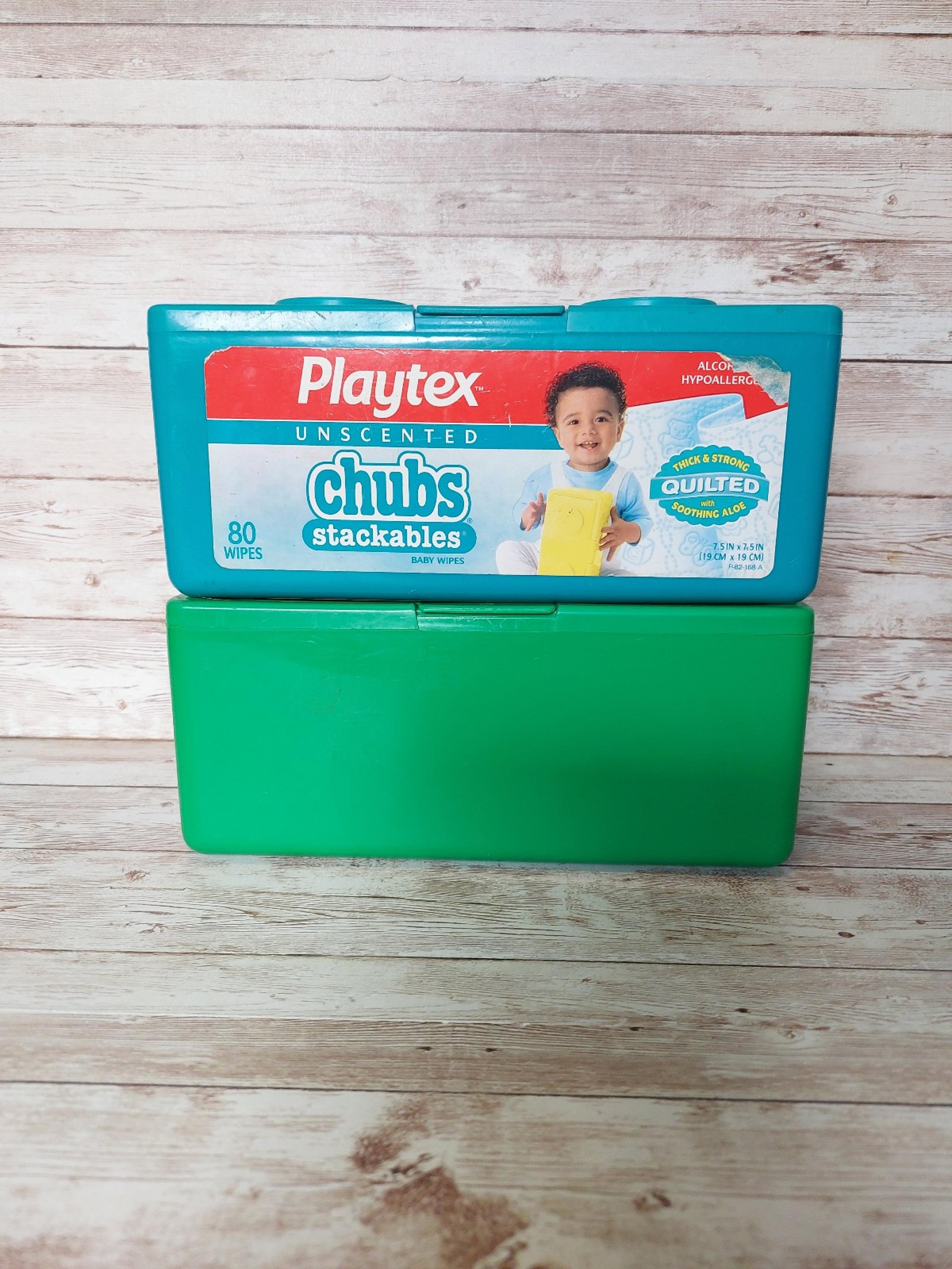 Vintage Playtex Baby Wipes Chubs Plastic Stackable Containers Baby Wipes Holder