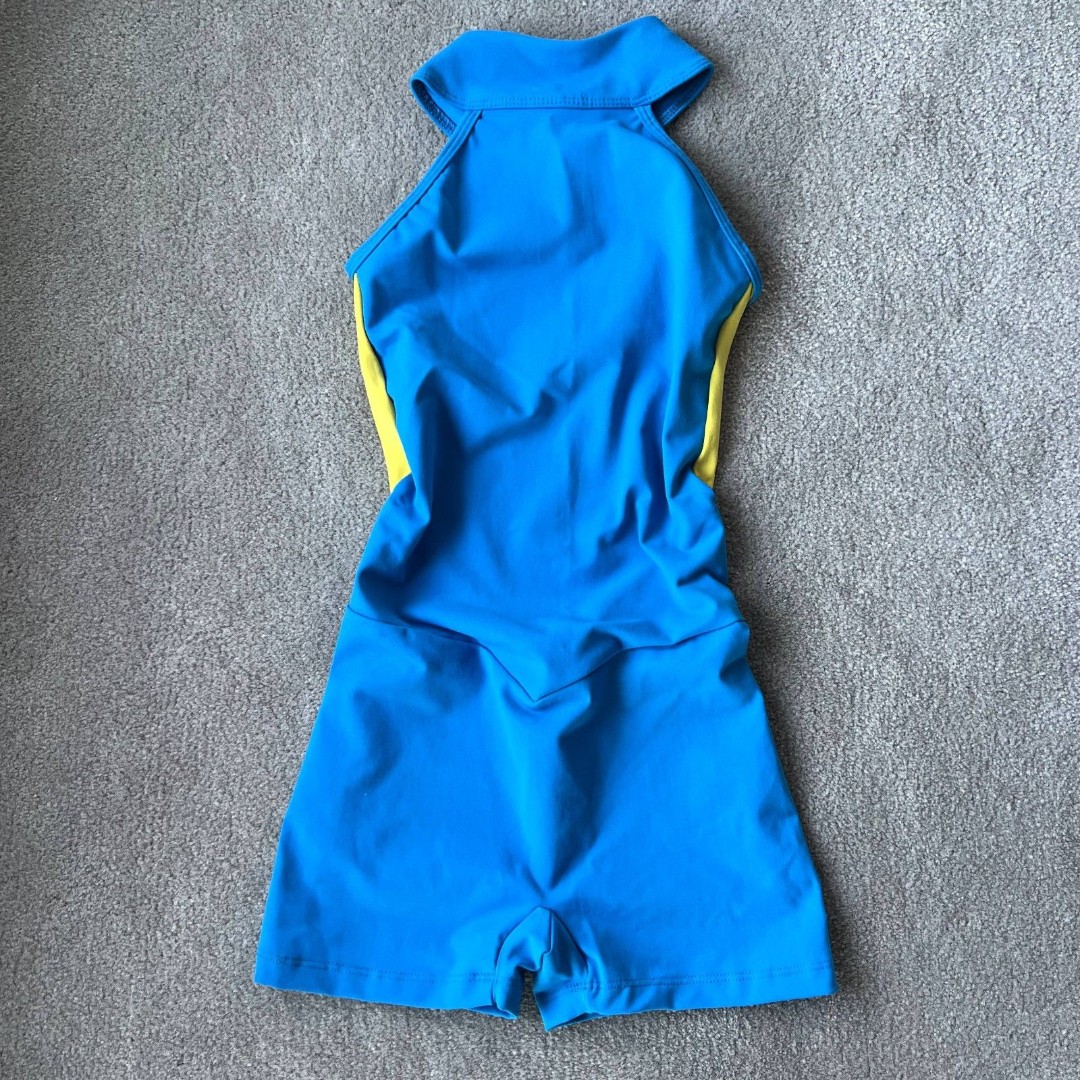 Company 5 Dancewear Unitard Turquoise Yellow Size XS, Child XL