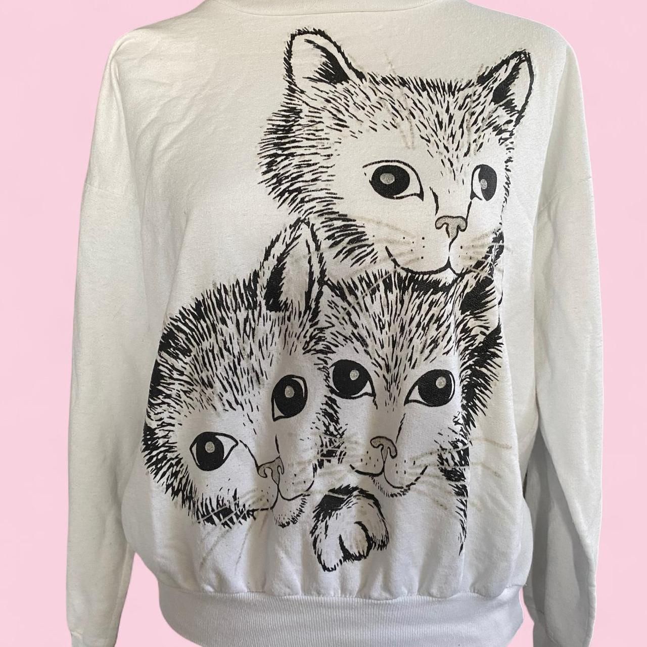 Vintage 80's Cat Crewneck