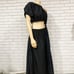 Farm Rio One-Shoulder Asymmetric Cutout Dress in Black - Size Large