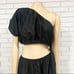 Farm Rio One-Shoulder Asymmetric Cutout Dress in Black - Size Large