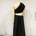 Farm Rio One-Shoulder Asymmetric Cutout Dress in Black - Size Large