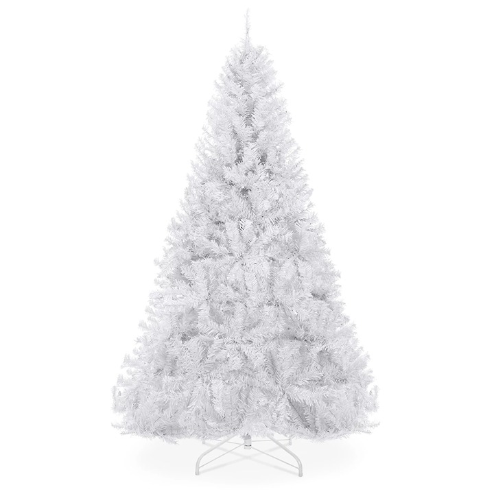 National Tree Company 6ft Premium Christmas Tree, Metal Base - White