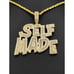 14K Yellow Gold Finish Self Made - Free 24 x 3mm Rope Chain