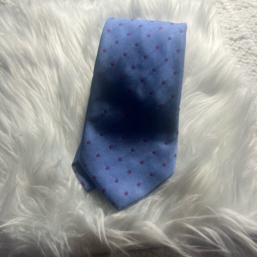 Drakes For Barney’s New York Lavender Tie With Polka Dot 3.75”W X 56”L