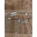 Sterling Silver Cubic Zirconia Bangle Bracelet Size 7