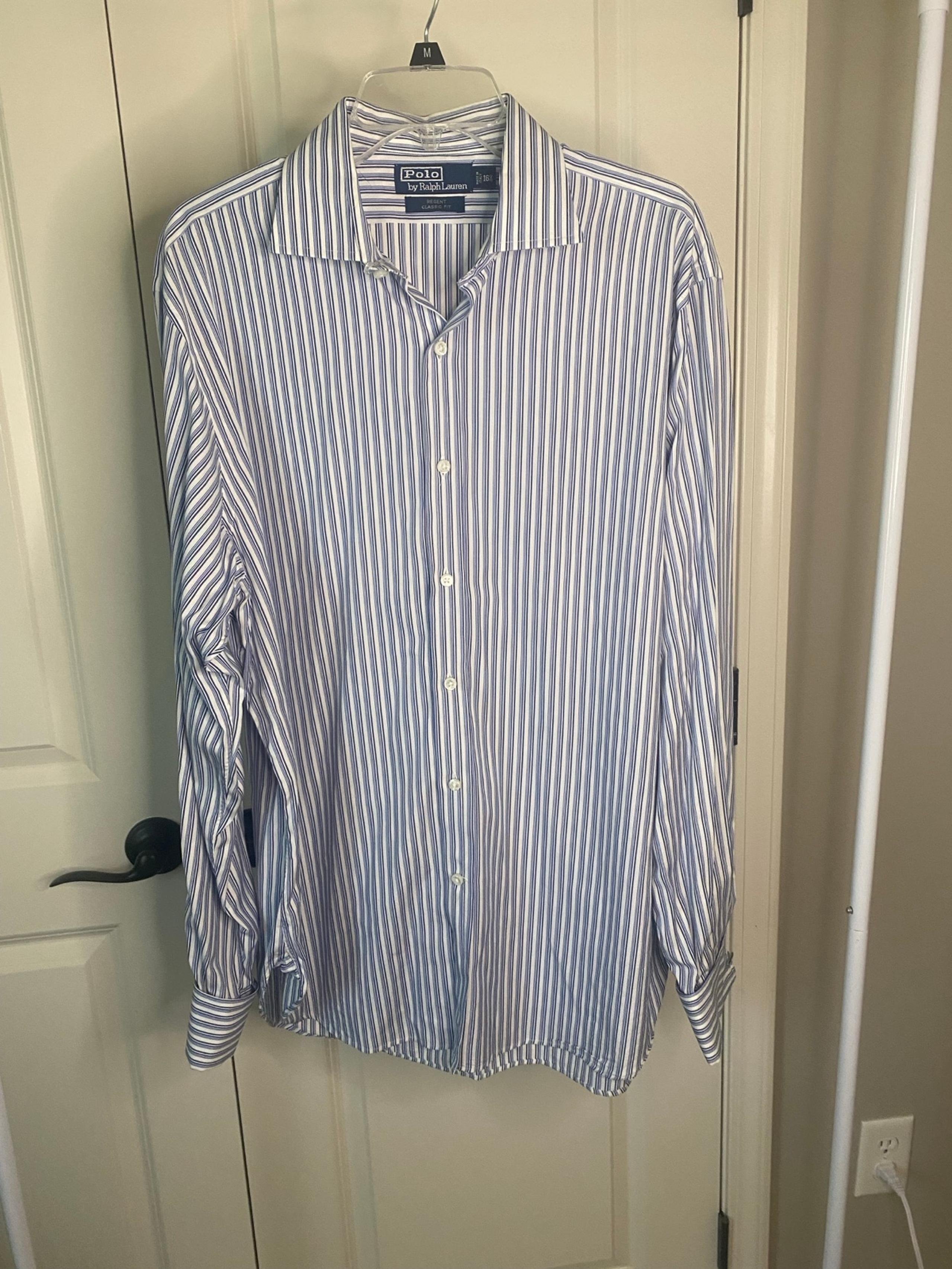Polo by Ralph Lauren striped button up shirt with cuff links