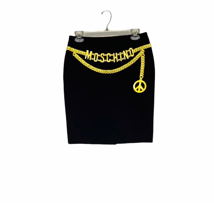 NWT Moschino Knit Chain Print Mini Skirt