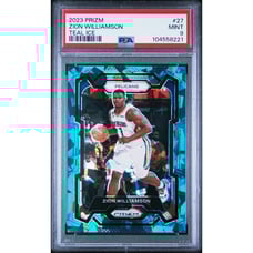 Zion Williamson 2023 Panini Prizm Teal Ice SP /225 PSA 9 #27 Pelicans