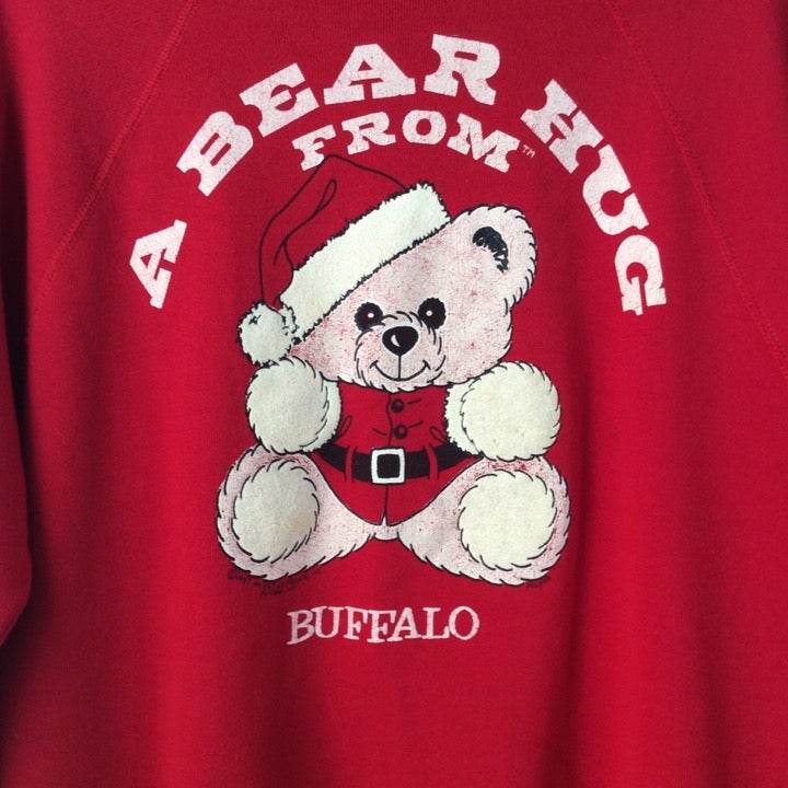 Vintage Red Santa Bear Hug Sweatshirt