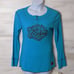 Pro Rodeo Big Buckle Thermal Turquoise/Brown Long Sleeve Shirt Size XXL NWT