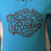 Pro Rodeo Big Buckle Thermal Turquoise/Brown Long Sleeve Shirt Size XXL NWT