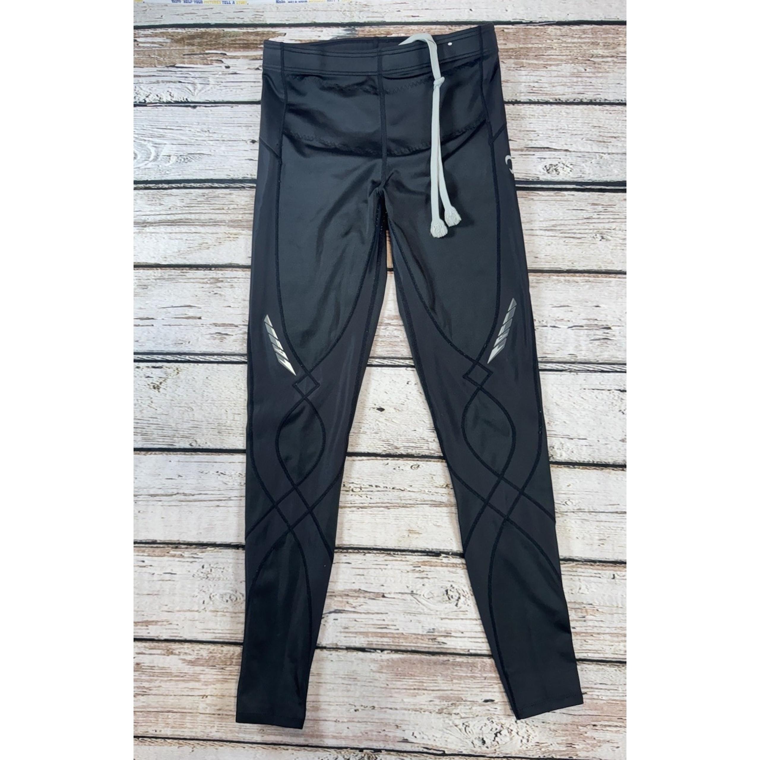 CW-X Leggings Womens Medium Black Compression Stabilyx Joint Supprot 125809A