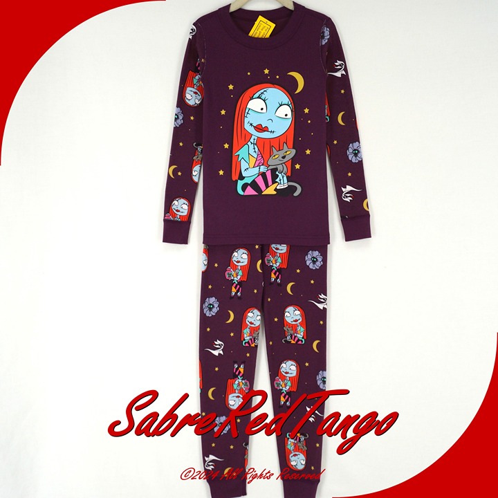 NWT Hanna Andersson Organic Long Johns Pajamas Disney Nightmare Sally 130 8