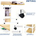 Home Office Desk 31x16'' Moveable Adjust