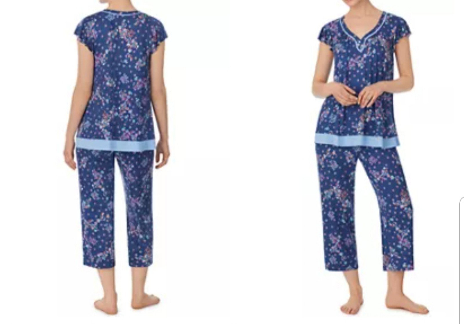 Ellen Tracy 2 Piece Printed Pajama Set sz xl NWT