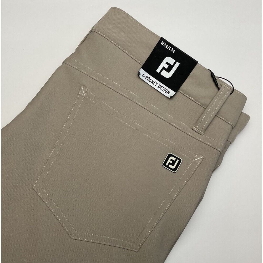 NEW FootJoy Performance Golf Pants Sz 32x34 Athletic Fit 5 Pocket Khaki Stretch