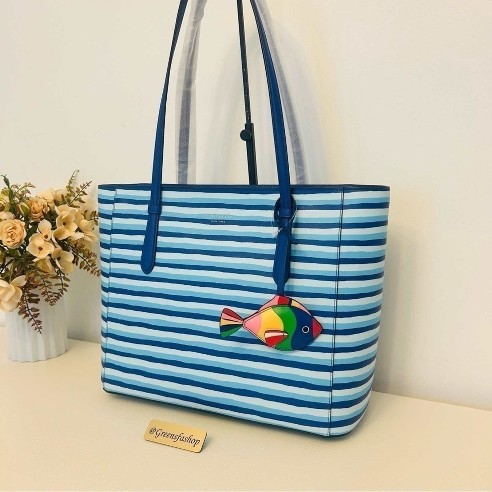 KATE SPADE purse Jana tote shoulder bag wave stripe
