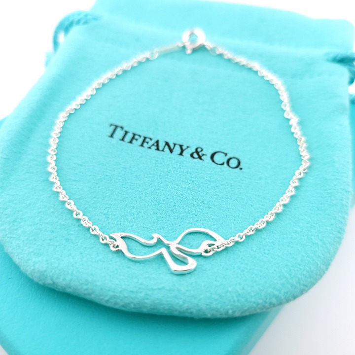 Tiffany & Co. Paloma Picasso Sterling Silver Dove Bird Graffiti 7 inch Bracelet