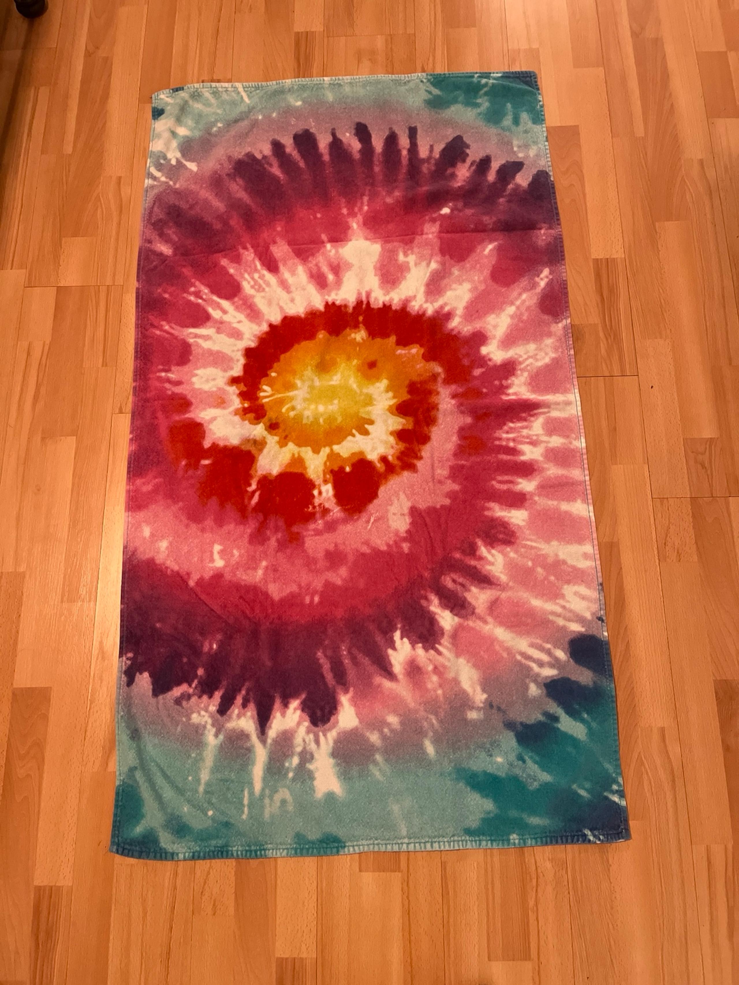 Tie-dye beach towel