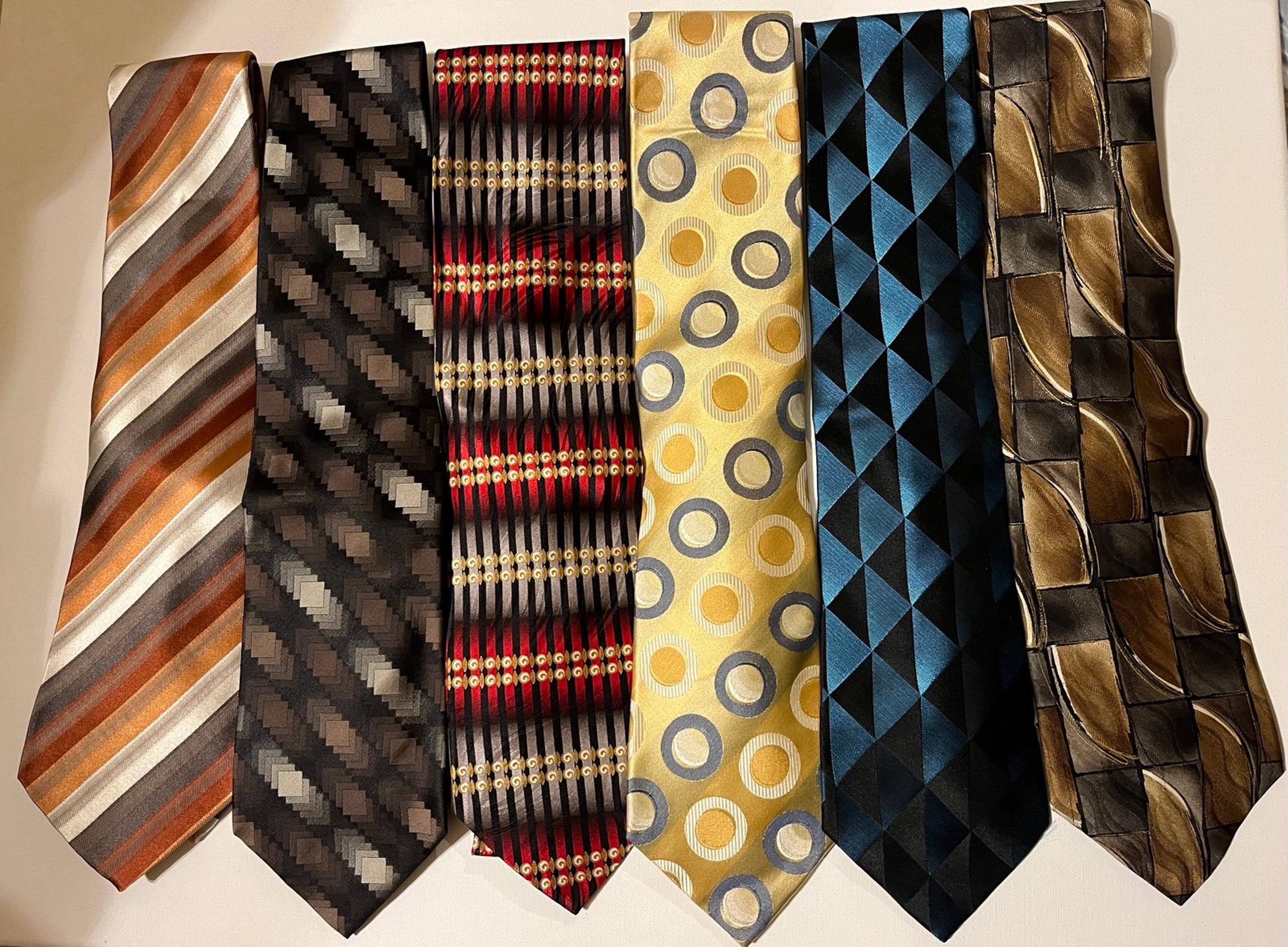 Men’s Neckwear Variety Pack, 6 Ties, Multicolored