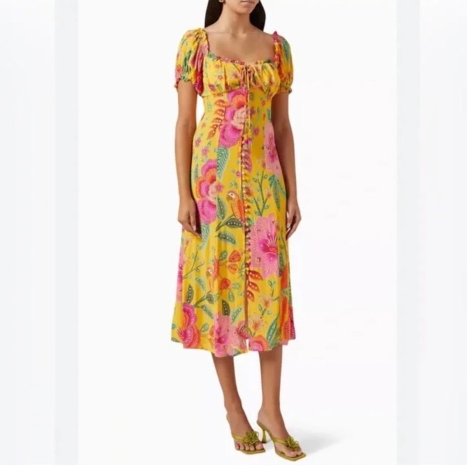 Farm Rio Macaw Dress Large