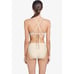 NEW Robin Piccone Marlow Halter Bikini/ High Rise Bottom Ecru Crochet M 226