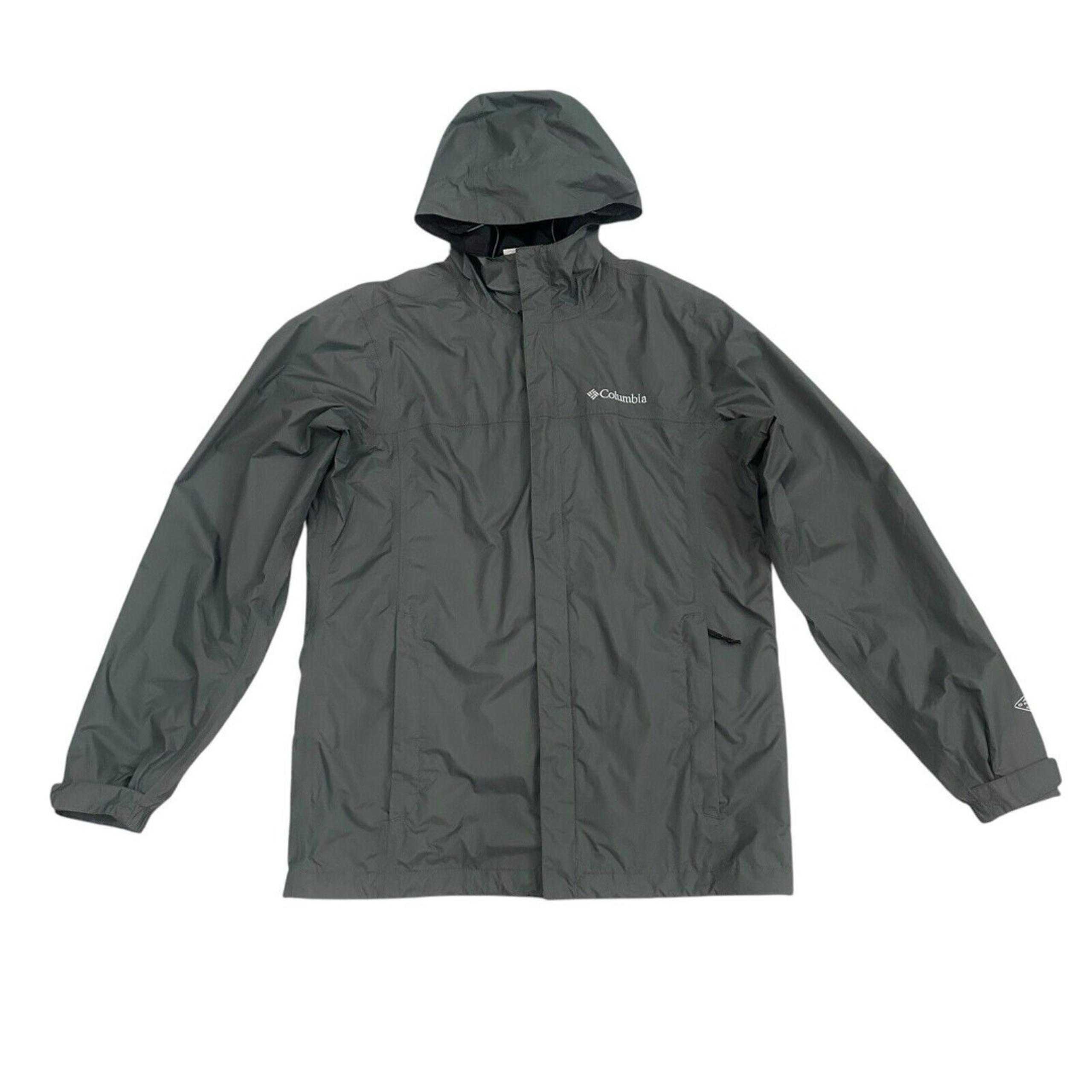 Columbia Jacket Mens Small WATERTIGHT II Grey Omni-Tech Rain Coat Waterproof
