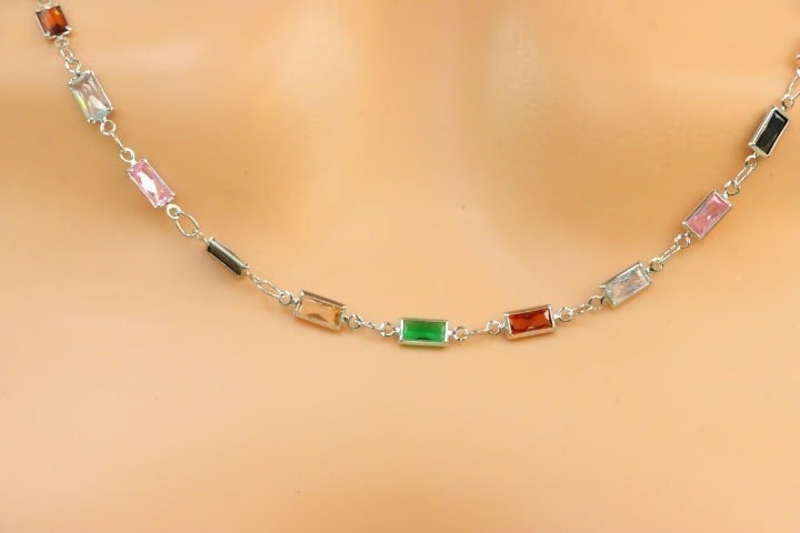 925 Sterling Silver Plated CZ Pendant, INUS1BR295