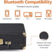 New Black Suitcase Turntable Record Player with Built-in Speakers and Bluetooth
