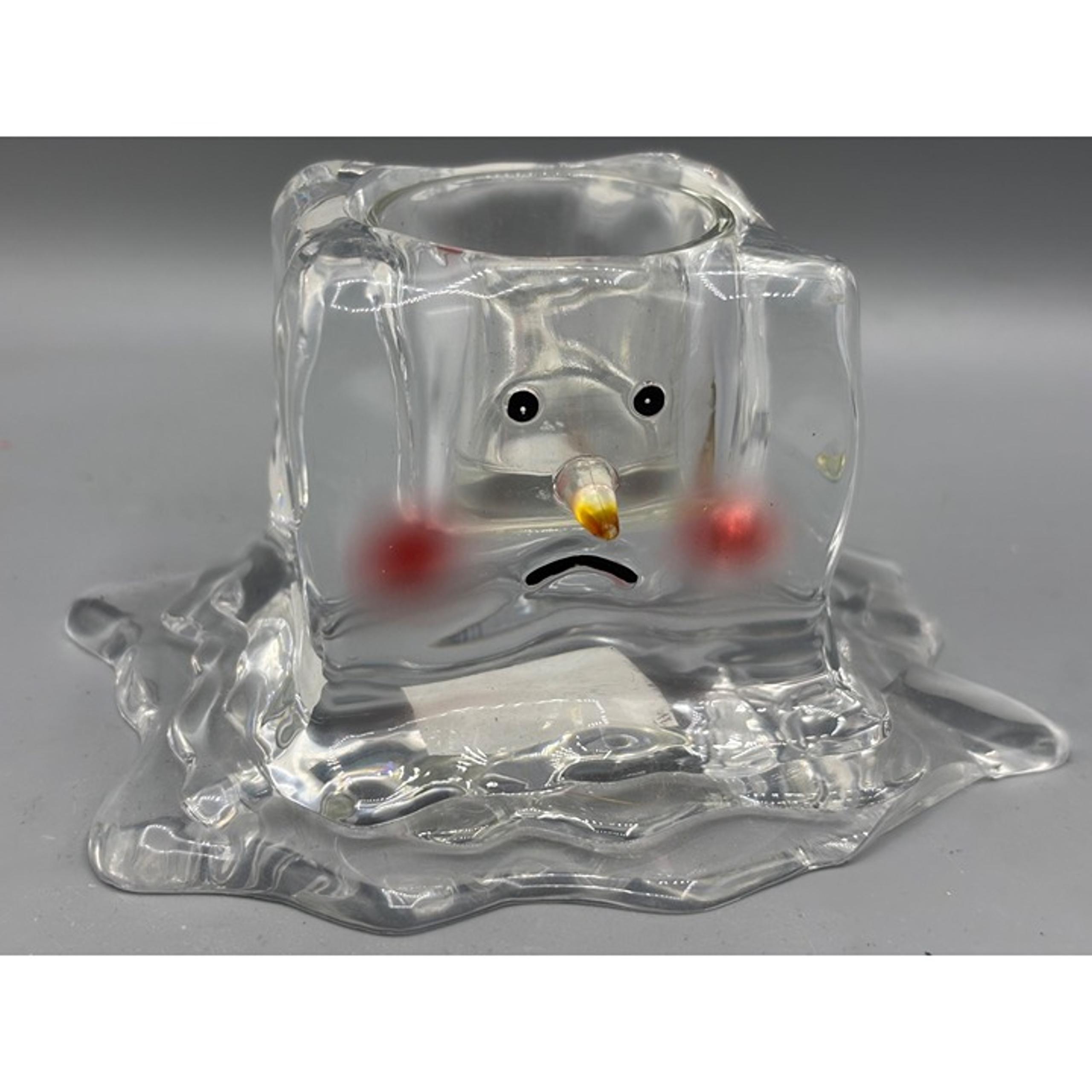 Department 56 Snowman Ice Cube Melting  Candle Holder Christmas Decor