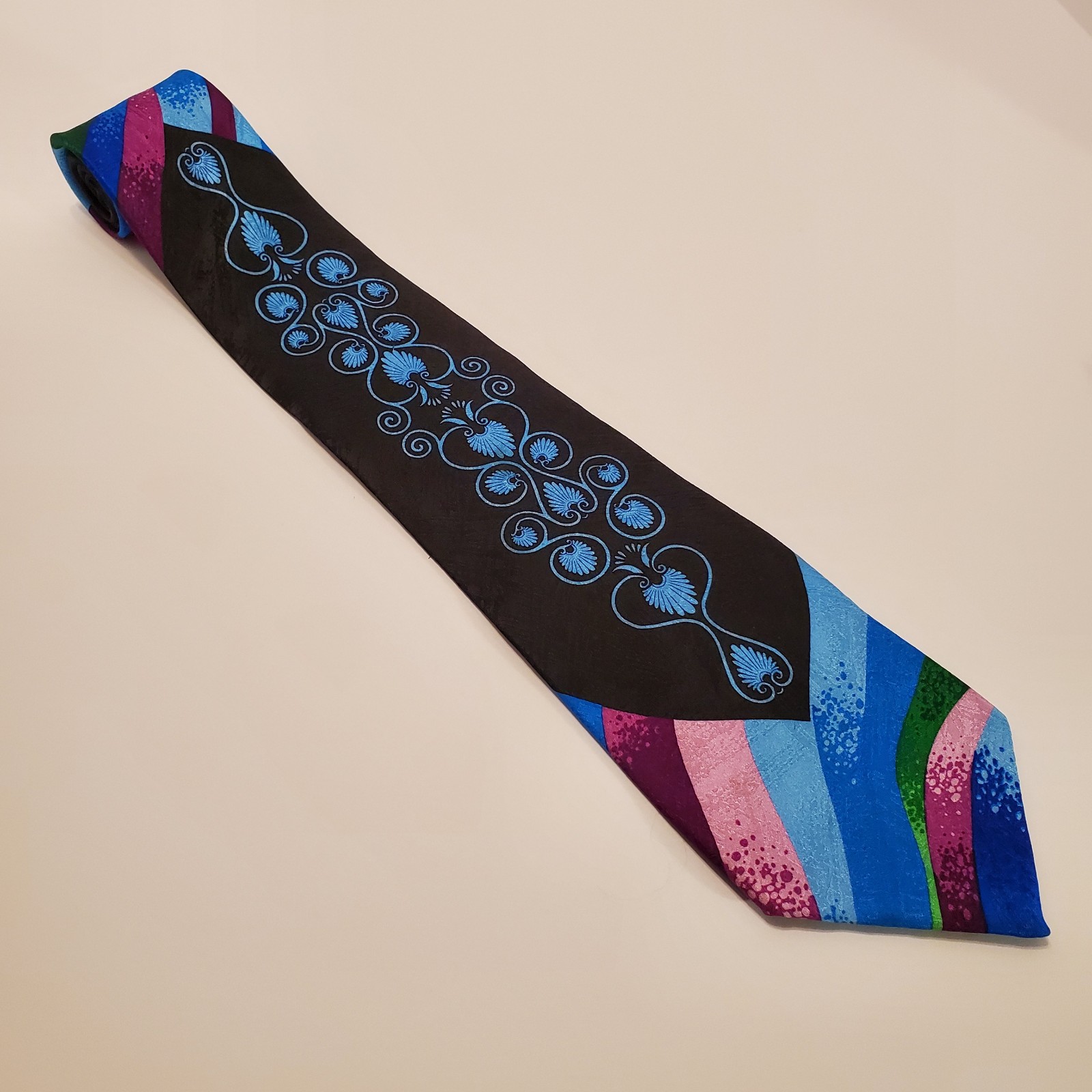 Rush Limbaugh Blue Geometric Silk Tie No Boundaries Collection