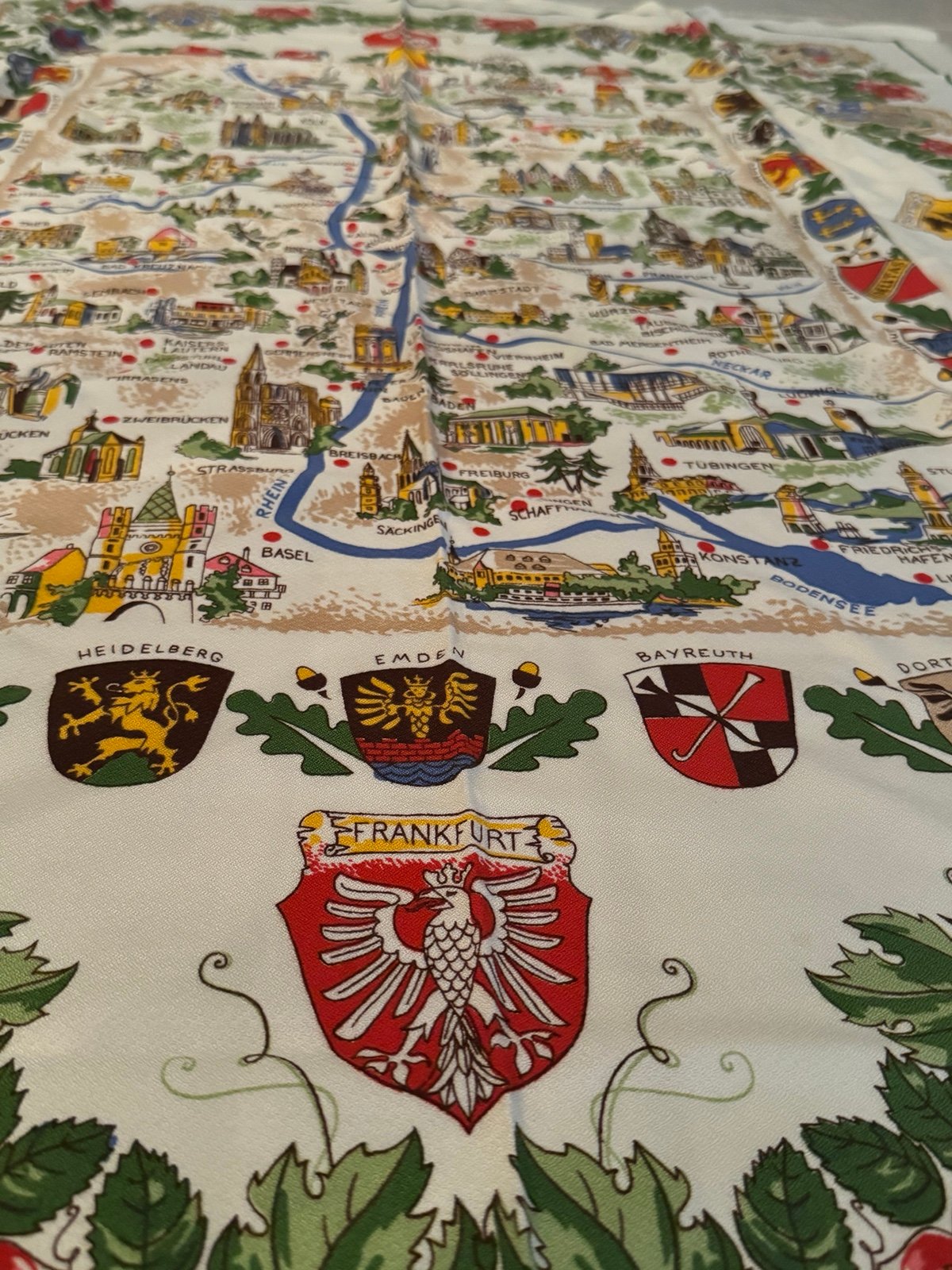 Vintage map of Germany, tablecloth or wall hanging