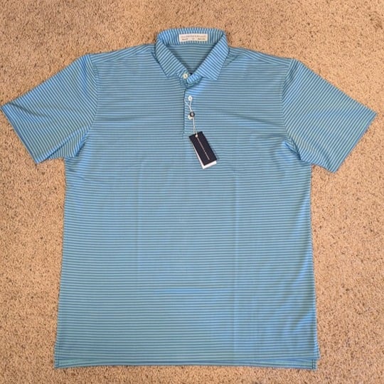 Holderness Bourne Shirt Mens XL Green The Maxwell New Golf Polo Stretch Wicking